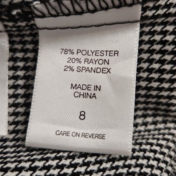 New York & Company Stretch Houndstooth Pencil Skirt Size 8 Office Career Work - Picture 7 of 9
